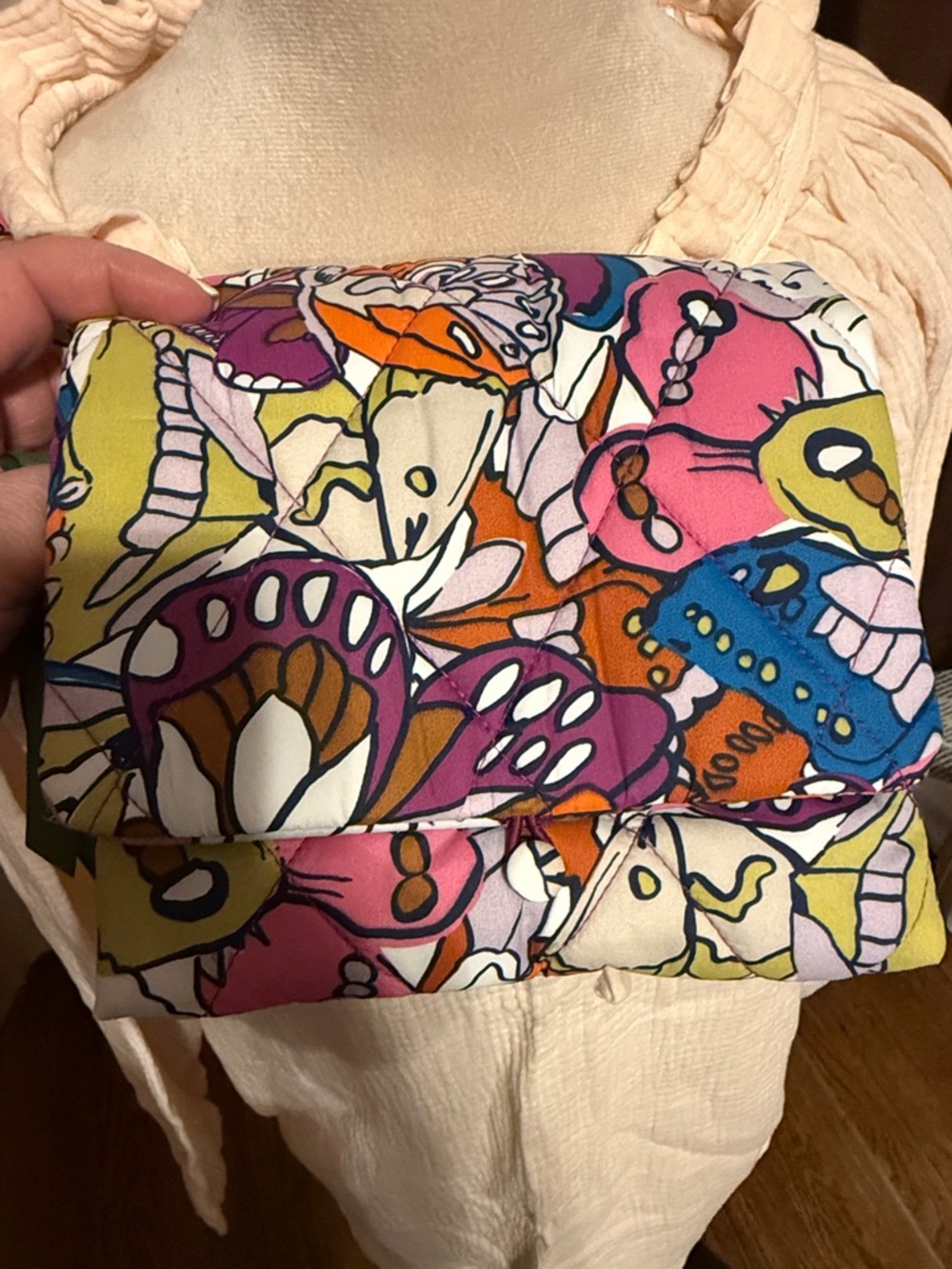 Colorful Floral Vera Bradley Crossbody Bag - Pink Multicolor